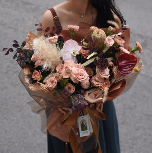 《时间的玫瑰》美拉德配色花束 商品图3