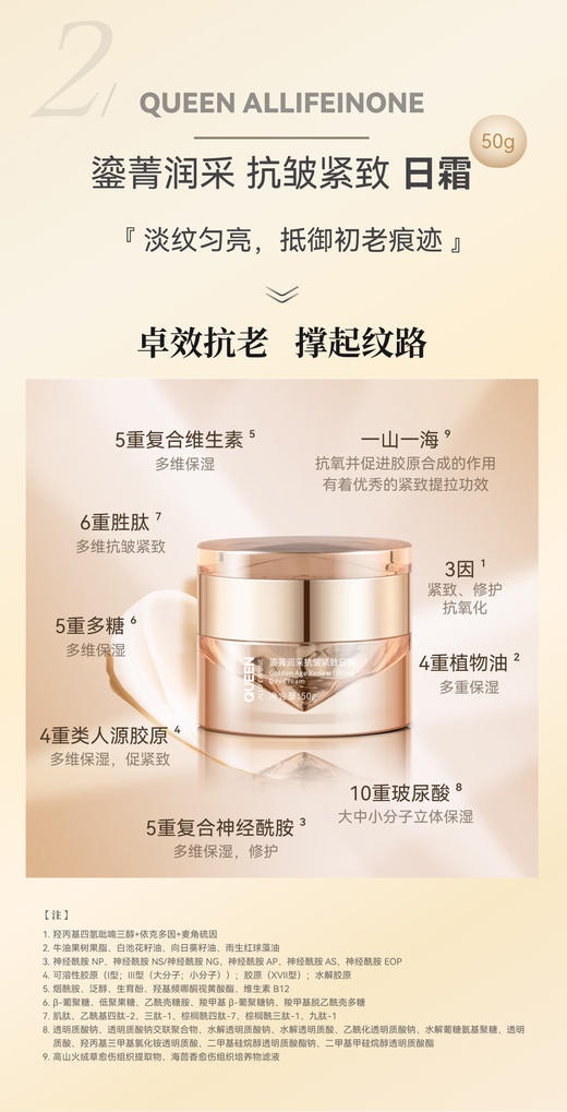 TOPC礼盒！35+熟龄女性shou选！重磅回馈粉丝——鎏菁系列篙端礼盒！升级35玻色因 全系列篙浓度紧致抗皱！ 商品图6