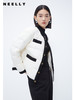 NEELLY纳俪商场同款小香风轻薄羽绒服冬季90白鸭绒黑白拼接短外套N23101L01017 商品缩略图0