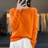 2023秋冬新款羊毛衫女圆领纯色宽松休闲套头毛衣针织羊毛打底衫 商品缩略图3