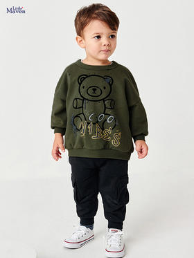 【优质棉卫衣，舒服不止一点点！】Little maven秋季新款男童卫衣套装居家童装欧美长裤卫衣两件套