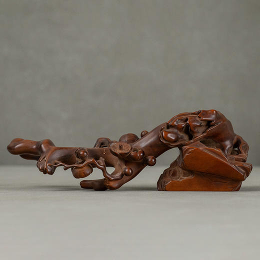 清 黄杨木雕梅花笔架 商品图1