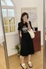 【亏本清仓】韩国chic夏季复古小众圆领图案字母印花连衣裙（不支持退换） [福利品] 商品缩略图2