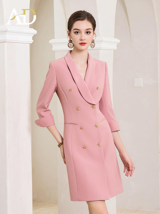 AD气质青果领西装连衣裙女主持人上镜正装裙子播音艺考面试职业装 商品图2