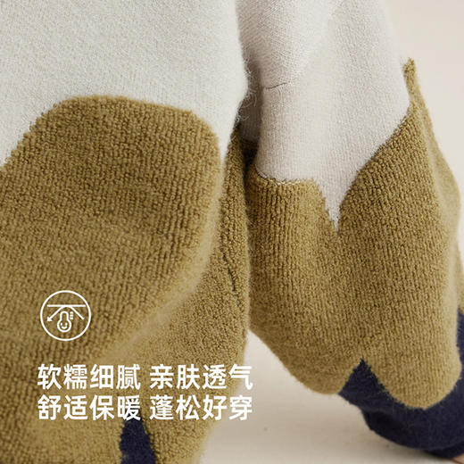 fx-【秋上新】【趣味植绒 软糯舒适】儿童拼色调性毛衣开衫PQMY2312 商品图4