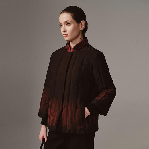 TANGY Collection天意精品 2023冬季新品商场同款国风茛绸女士棉服外套 商品图1