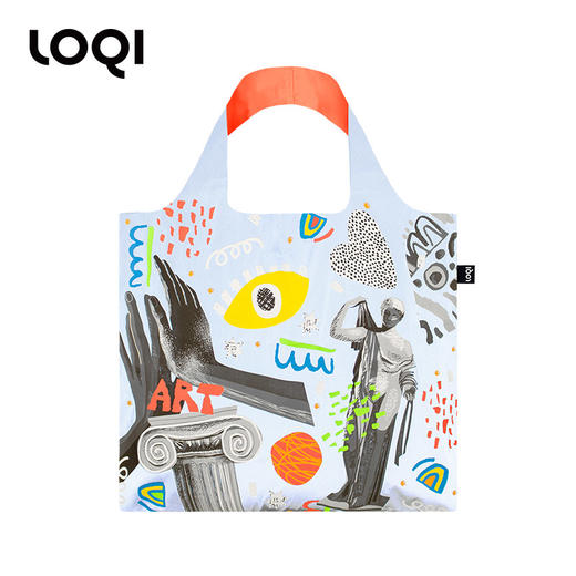 德国LOQI 反光系列 时尚艺术环保袋 轻便折叠安全时尚防泼水抽绳收纳 商品图6