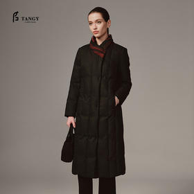 TANGY Collection天意精品 2023冬季新品商场同款国风短款女士羽绒服中长款外套
