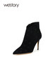 westory2023秋季新品法式磨砂细高跟及踝瘦瘦靴潮流女神气质W23DS83101 商品缩略图1