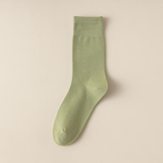 袜子女中筒ins潮 百搭月子袜纯色秋冬复古风堆堆袜白色袜子长袜子 商品图11