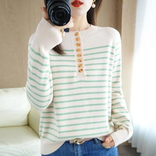 2023年秋冬新款韩版包芯纱女式圆领长袖常规内搭女式针织打底衫 商品图2