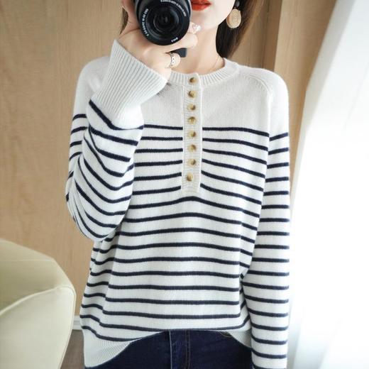 2023年秋冬新款韩版包芯纱女式圆领长袖常规内搭女式针织打底衫 商品图1