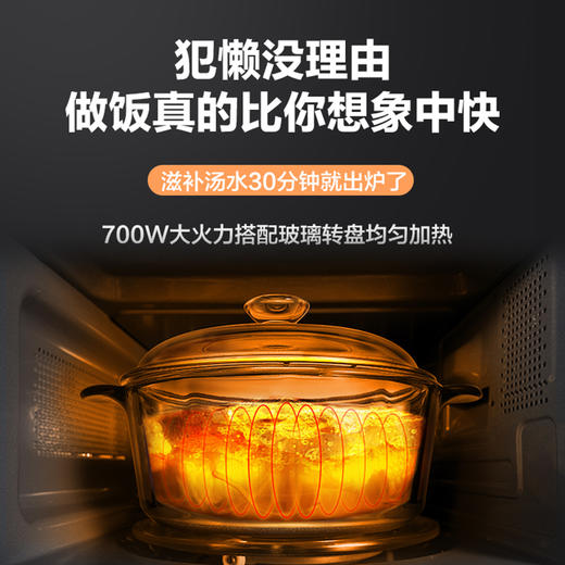 格兰仕(Galanz)微波炉 家用小型迷你机械式转盘多功能一体杀菌VLW-J17 商品图3