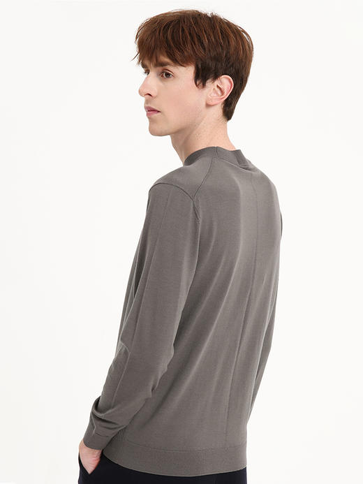 callisto松果褐全绵羊毛长袖毛衣 FSKNW085C BR 商品图2