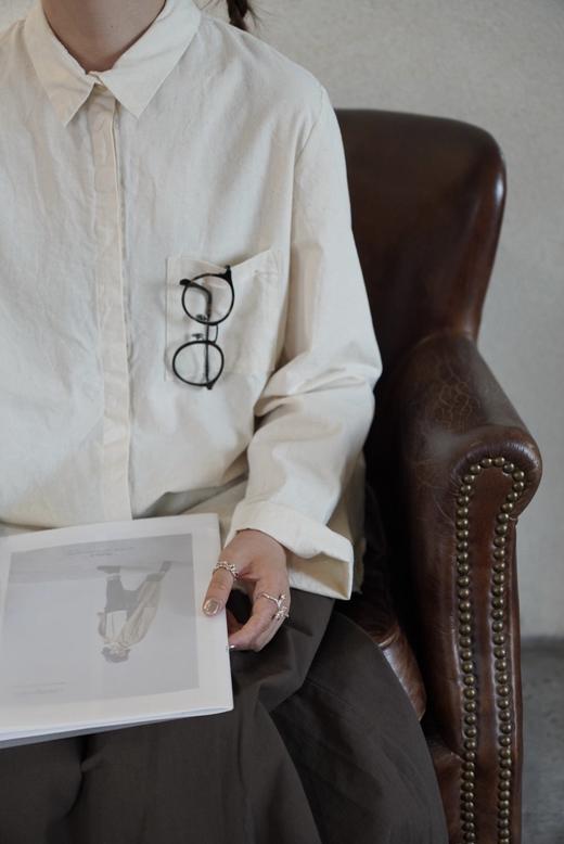 elsa esturgie 毛边下摆的长袖衬衫 商品图2