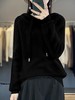 2023年秋冬新款韩版女士连帽长袖针织衫女士外地套头纯色针织帽衫 商品缩略图1