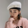 【亏本清仓】THE SOWING 新款珍珠别针真兔毛贝雷帽（不支持退换） [福利品] 商品缩略图1