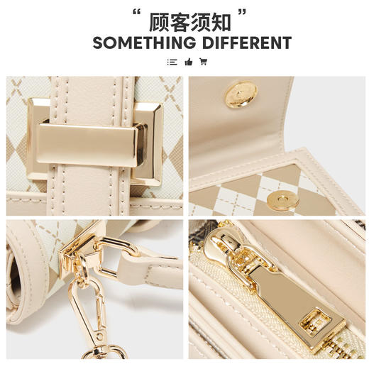 Safiya/索菲娅2023新款小方包单肩包包女斜挎包手提女包SF9140091Y 商品图9