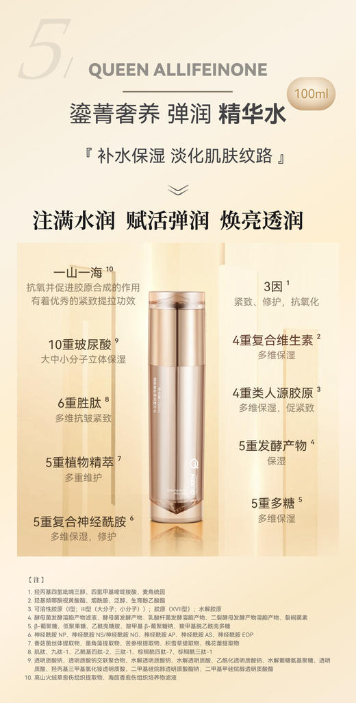 TOPC礼盒！35+熟龄女性shou选！重磅回馈粉丝——鎏菁系列篙端礼盒！升级35玻色因 全系列篙浓度紧致抗皱！ 商品图9