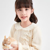 笛莎Deesha 童装女童连衣裙2023冬季新款国风翻领网纱拼接裙 商品缩略图3