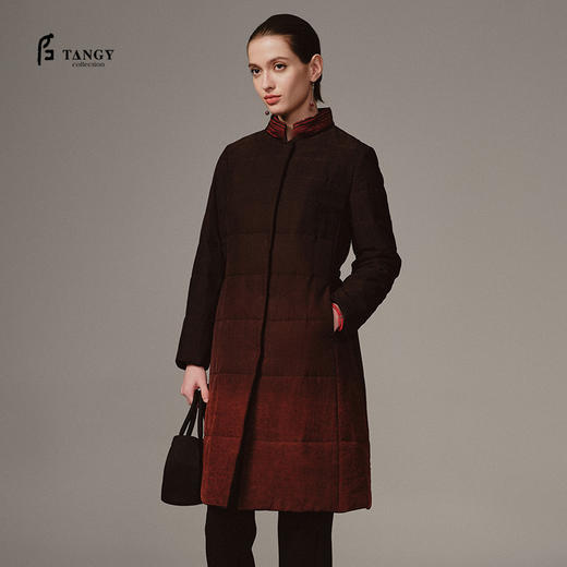 TANGY Collection天意精品 2023冬季新品商场同款国风茛绸女士棉服外套 商品图0
