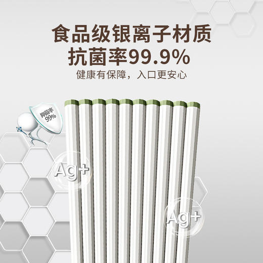 「5双装！合金筷」筷子家用耐温防滑一人一筷颜值合金筷酒店厨房餐具餐饮用具 商品图2