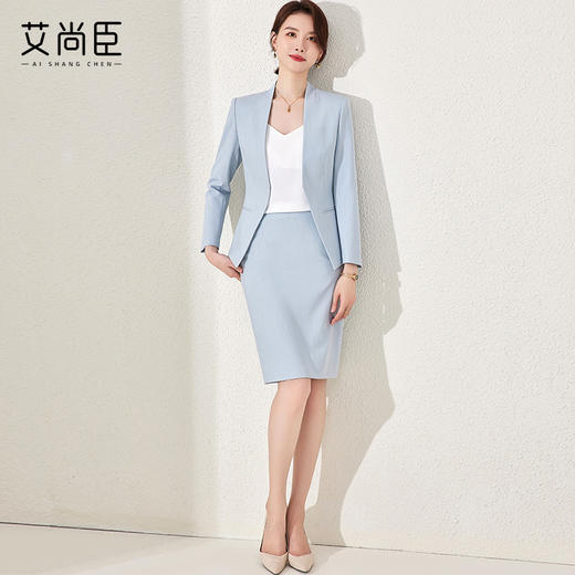 高级感西装套装秋上班服气质女神范时尚商务正式场合套装裙两件套 商品图4