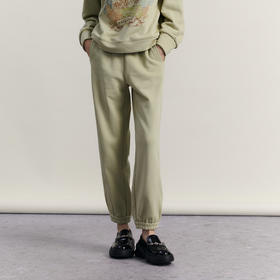 谜底束脚休闲裤女2023冬季新款时尚百搭亲肤绣花萝卜裤234MK1571