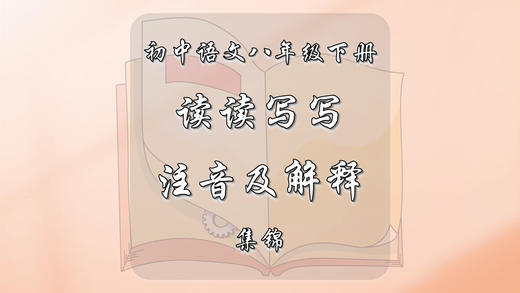 八年级下册读读写写拼音及注释集锦 商品图0