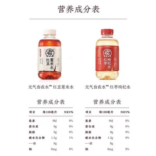 元气红枣枸杞自在水500ml/瓶 商品图1