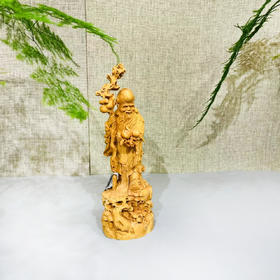 寿星公°原木黄杨摆件