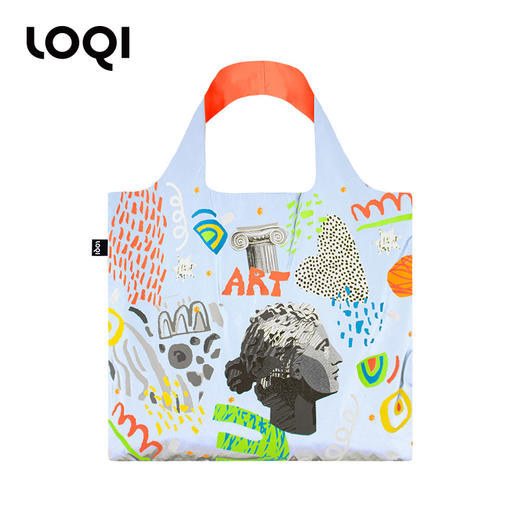 德国LOQI 反光系列 时尚艺术环保袋 轻便折叠安全时尚防泼水抽绳收纳 商品图7