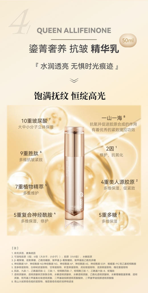 TOPC礼盒！35+熟龄女性shou选！重磅回馈粉丝——鎏菁系列篙端礼盒！升级35玻色因 全系列篙浓度紧致抗皱！ 商品图8