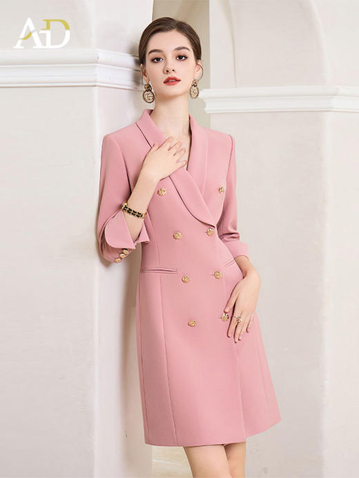 AD气质青果领西装连衣裙女主持人上镜正装裙子播音艺考面试职业装 商品图0