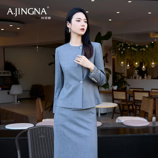 【商场同款】阿菁娜经典干练大气收腰外套A29Q107059 商品图0