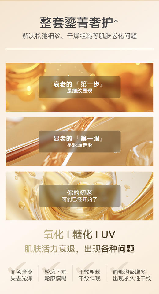 TOPC礼盒！35+熟龄女性shou选！重磅回馈粉丝——鎏菁系列篙端礼盒！升级35玻色因 全系列篙浓度紧致抗皱！ 商品图3