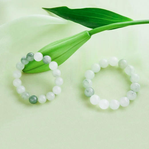 天山翠首饰：白底飘绿油润通透，质感高级手串手镯，仙源石翠系列多款可选 商品图1