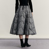 谜底羽绒半身裙女2023冬季新款复古特色格纹A型大摆长裙234MY1590 商品缩略图2