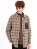 callisto卡其顺色棋盘格全绵羊毛夹克 FSFEJ051C KA 商品缩略图1