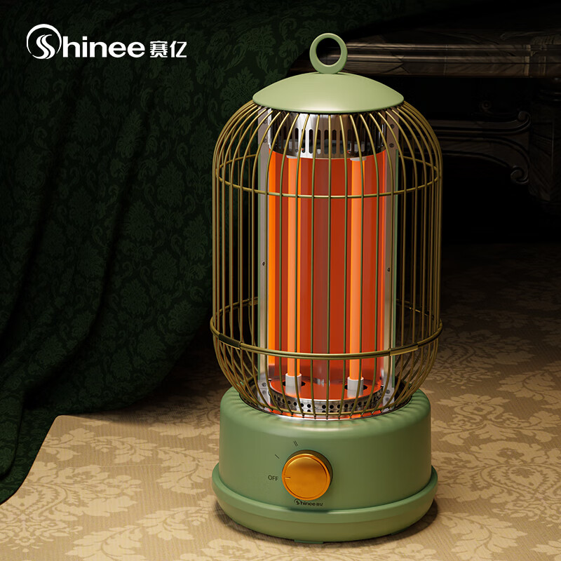 赛亿  取暖器   鸟笼取暖器-NL2160 双管石英管-绿色&NL2162 双管红管-绿色&鸟笼取暖器-NL2166 无极调速石英管-咖色
