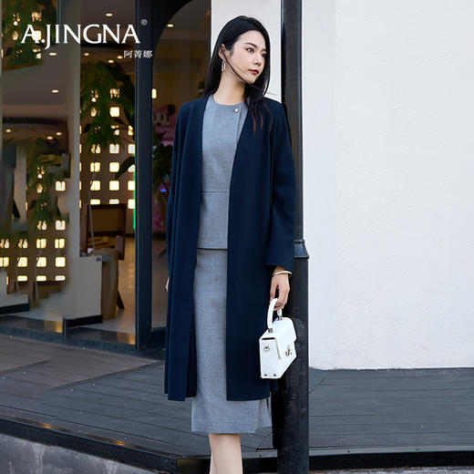 【商场同款】阿菁娜独家定制面料手缝双面风衣A28Q105010 商品图3