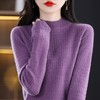 新款2023秋季风气质安迪绒套头厚半高领常规毛衣女式针织衫 商品缩略图1