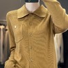 新款2023秋季风气质6羊毛开衫翻领常规毛衣女式针织衫 商品缩略图0
