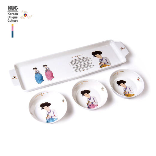 韩国KUC美人图陶瓷餐具礼盒装 商品图4