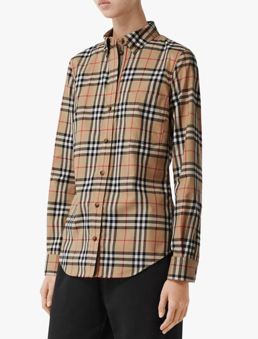 【预定款】Burberry 博柏利 女士 全新舒适全棉经典格纹衬衫 商品图1