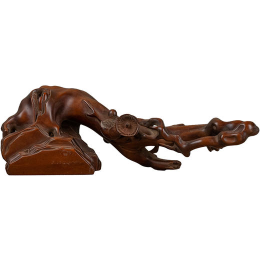 清 黄杨木雕梅花笔架 商品图5