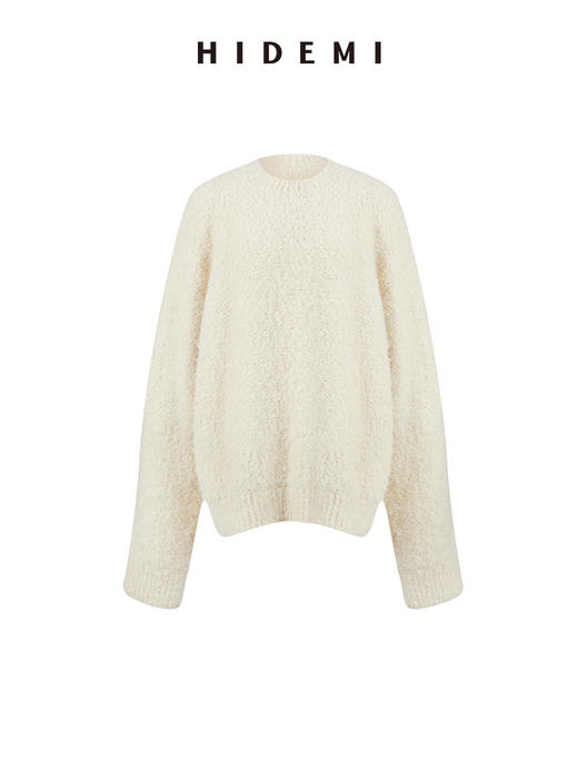 HIDEMI Snowman雪人加厚款粗针圈圈绒超保暖廓形大毛衣 商品图14