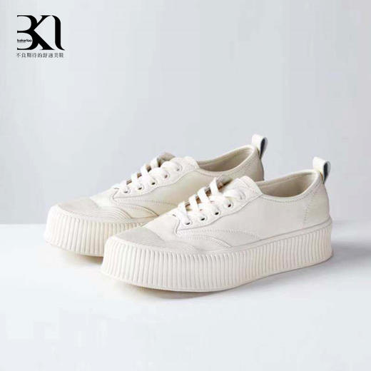 BAKERLOO春秋舒适牛皮小白鞋 | 4cm跟高、增高显修长、轻量舒适、简约百搭 商品图1