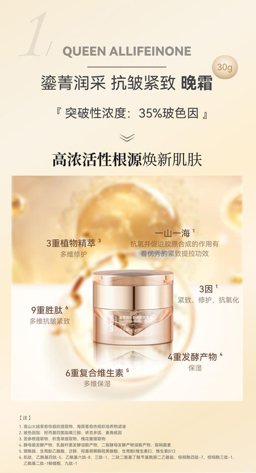 TOPC礼盒！35+熟龄女性shou选！重磅回馈粉丝——鎏菁系列篙端礼盒！升级35玻色因 全系列篙浓度紧致抗皱！ 商品图4