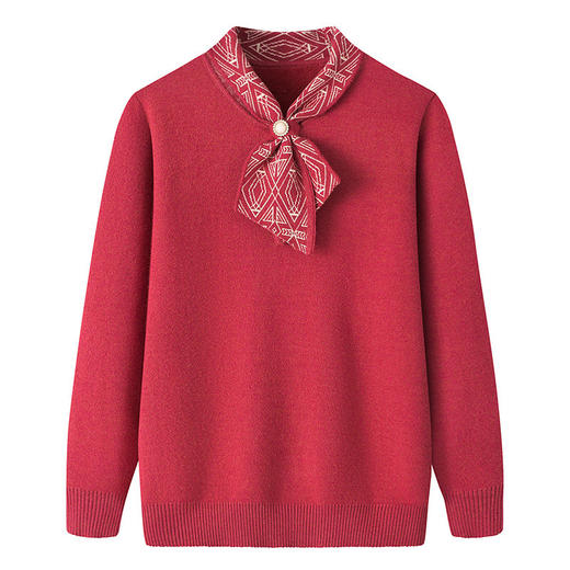 LX 877针织半高领洋气加厚妈妈毛衣上衣 商品图4